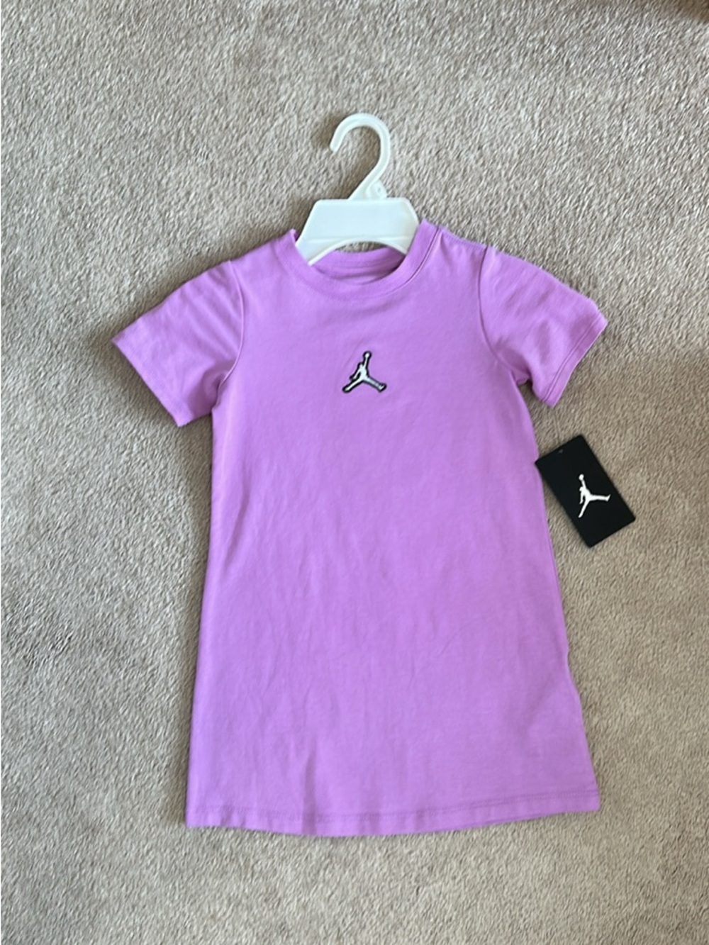 Jordan Toddler Girls' Lavender Short-Sleeve T-Shirt Dress Size 3-4T